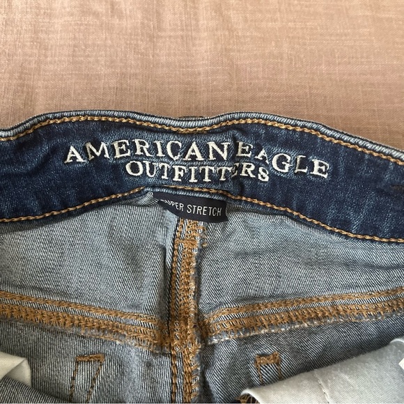 American Eagle Outfitters Dark Blue Jean Shorts - Picture 3 of 7